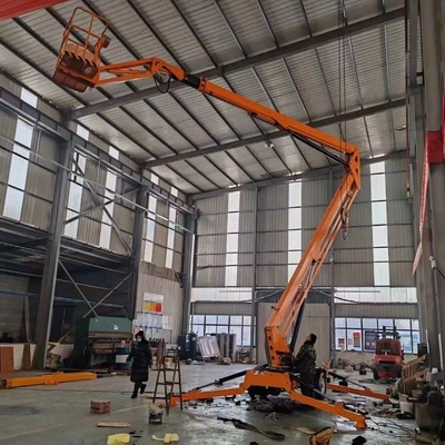 پلتفرم بلندکننده الکتریکی 10m 14m Manlift Articulating Tracked Cherry Picker Spider Boom پلتفرم بلندکننده