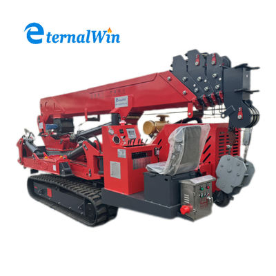 جرثقیل کوچک عنکبوتی فولادی با ظرفیت بلند 12 تن بوم تلسکوپی برق / دیزل