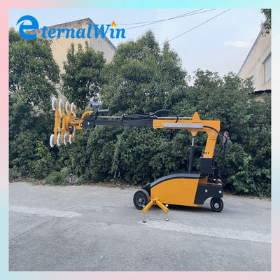 بالابر شیشه وکیوم 800 کیلوگرمی سفارشی با چرخش 360 درجه و حداکثر ارتفاع بالابری 5 متر