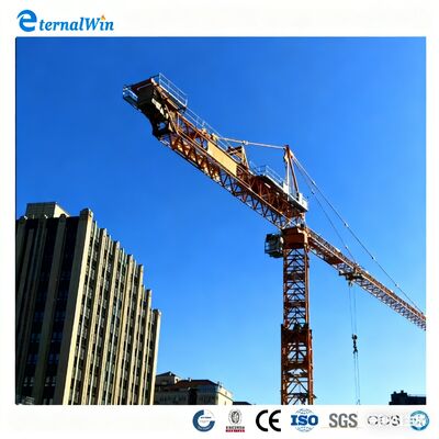 جرثقیل برج مسطح با ویژگی های ایمنی برای ساخت ساختمان بلند در هزینه پایین